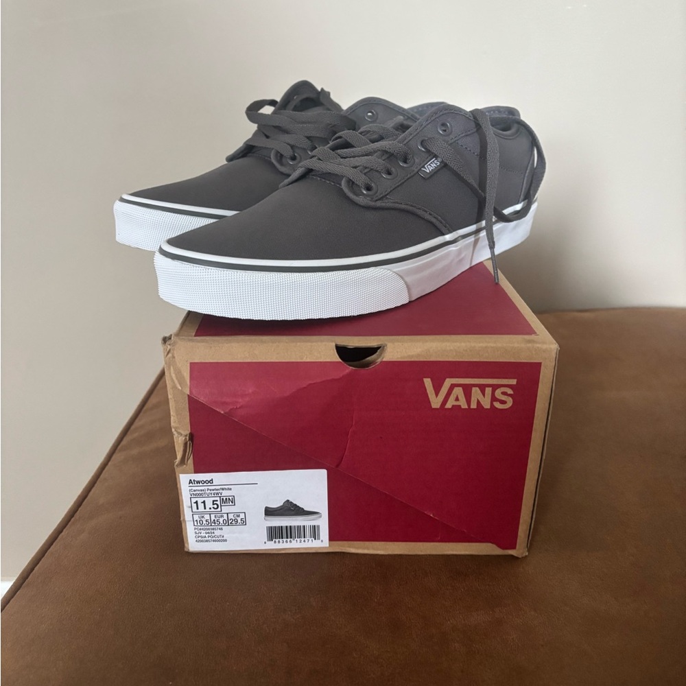 Vans Men's Charcoal Canvas Sneakers